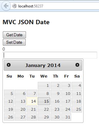 MVC Calender